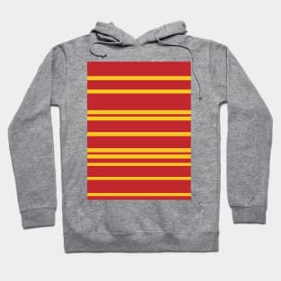 Antique Gold Stripes Racing Across Red Hoodie